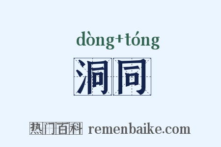 洞同是什么意思的图片